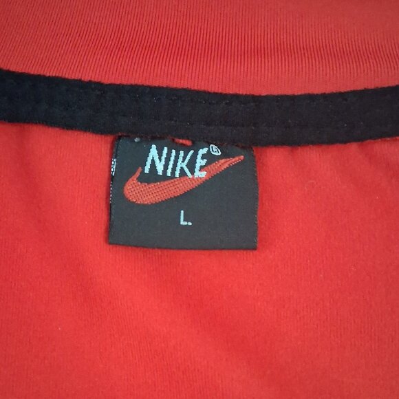 Nike Athletic Jacket Men Large Red Vintage Retro 90s Colourblock - Picture 7 of 8